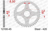 Corona AFAM 12100-45 in acciaio passo 420 YAMAHA DT 50 R 1988  -1990
